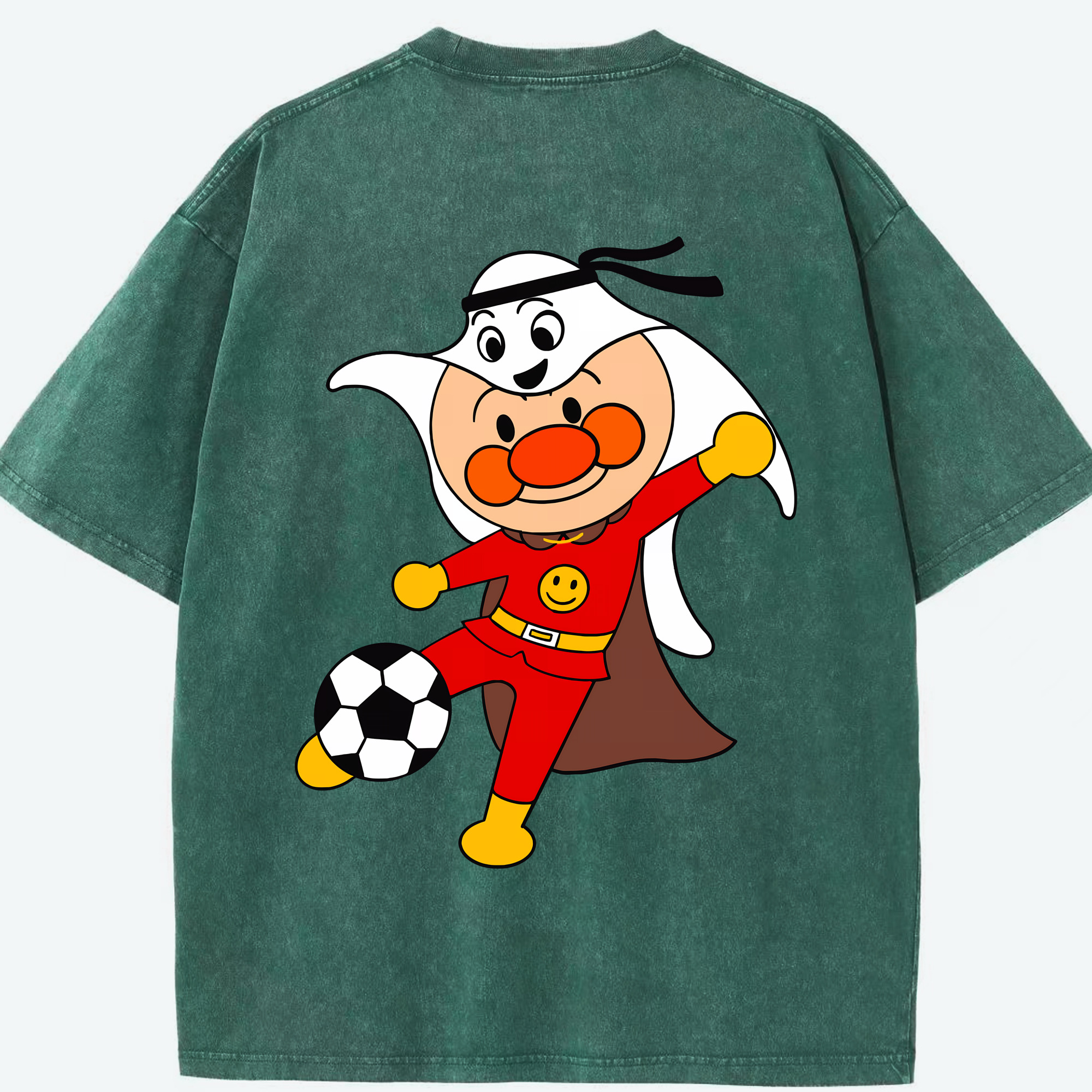 （画像用） アンパンマン Anpanman 綿100% ヴィンテージ風 半袖Tシャツ（背面プリント）